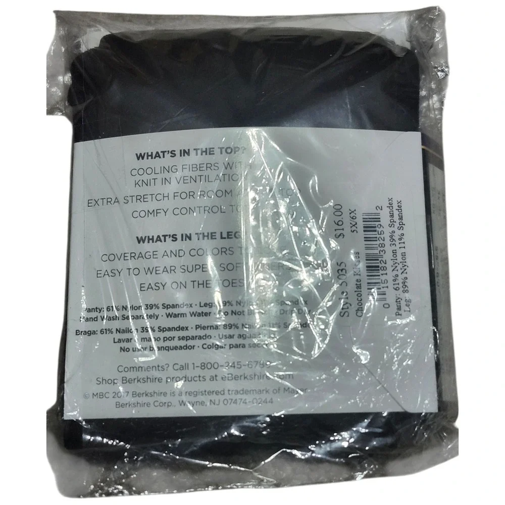 Berkshire Easy On Cooling Comfy Control Tights‎ 40 Denier Chocolate Kisses 5X/6X